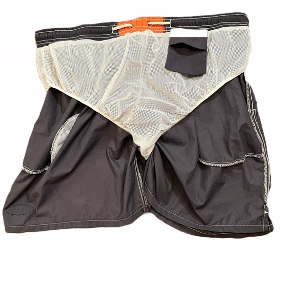 🏝️ Izod Swim Trunks | Navy Blue | Lined | Drawstring Waist | Men's Size 2X - Picture 7 of 11